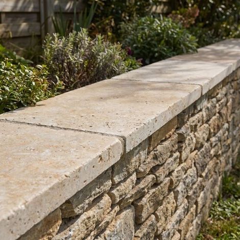 Couvertine Mur Travertin Beige Mix 1er choix Vieilli - 61x33x3 cm - À l'unité - Ti'ma Stone (1/5)