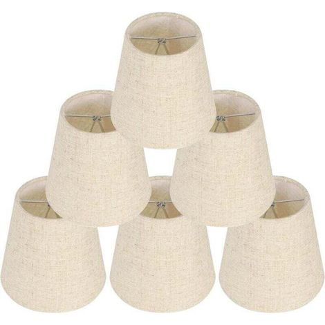 6 Pièces Abat-Jour pour Lampes de Table Lampe, XU, Clip, ,Remplacement Petits avec Chevet, Applique Murale Cristal, Lustre Bougeoir KZQ - KZQ