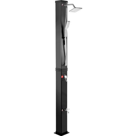 VEVOR Solar Heated Shower, 10.6Gal Outdoor Solar Shower, 7FT Pool Shower Temperature Adjustable, 2-Section with 360 Degree Shower Tap, Handheld Showerhead & Foot Faucet for Backyard, Beach, Poolside S