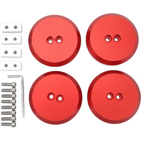Jeffergarden 4pcs Jack Pad Adapter Aluminum Floor Jack Pad Replacement For Chevy Corvette C5 C6 C7 C8 Red (1/5)