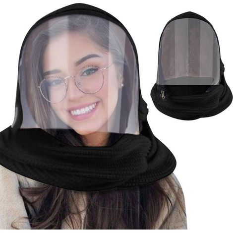 Integrated Mask For Trasparente Cappello Caldo Sciarpa Zipper Flip Cover