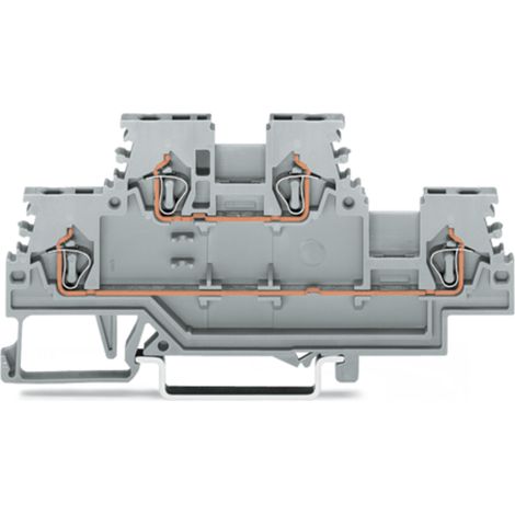 Connettore guida Wago 279-501 18A molla montaggio DIN (1/3)
