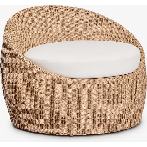 Fauteuil de jardin en rotin synthétique Clarnyx SKLUM NATUREL