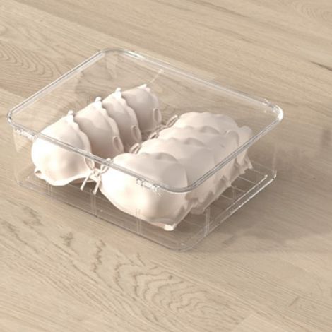 Transparente Unterwäsche-Aufbewahrungsbox von YiYiGou mit Deckel, staubdicht, ideal für Schlafzimmer und Studentenwohnheime, zur Aufbewahrung von BHs, Slips und Socken. (1/4)