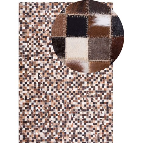 Teppich KONYA Braun 160 x 230 cm Echtleder