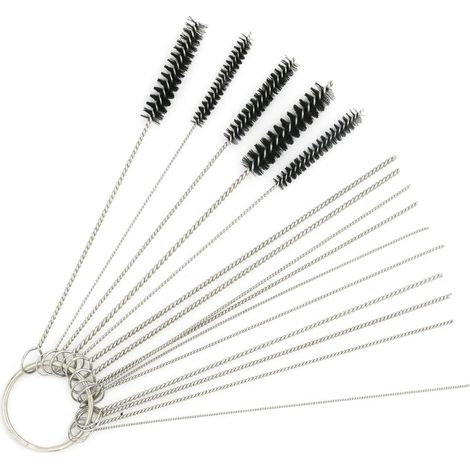 Carburateur Carbone Dirt Cleaner Outils De Nettoyage Kits, 10 Aiguilles De Nettoyage + 5 Brosses De Tube en Nylon (1/5)