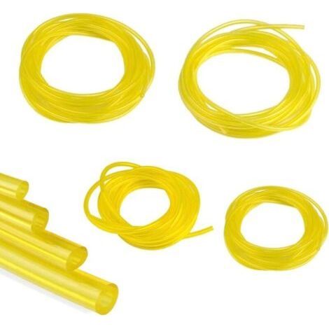 Lot de 4 Tuyau Durite Essence,Tuyau Durite D'Essence 2 x 3.5MM,2.5 x 5MM,3 x 5MM,3 x 6MM,Tuyau Carburant longueur:1.2 m,Tuyau à Essence pour Tronçonneuses Tondeuse à Gazon (1/4)
