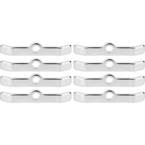 Linguette di fissaggio per coperchio valvole, distanziali, cromate, per coperchio valvole motore, argento, 8 pezzi.