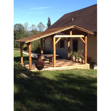 WMU – Abri de jardin bois 12,65m² – Dimensions 2,8 x 4,5m – Structure autoportante – Pente 30% pour protection pluie et neige (1/5)