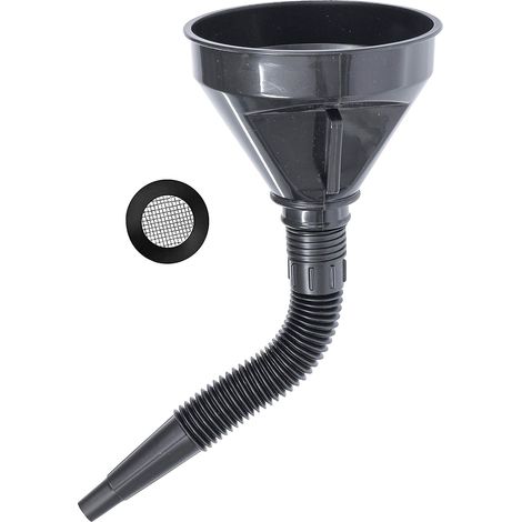 Embudo con cuello flexible y filtro para liquidos, 140 mm diametro (1/5)