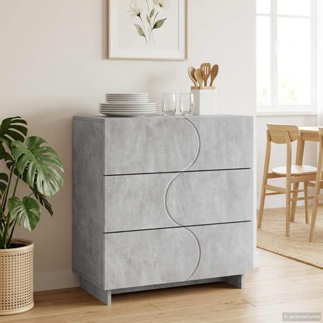 Aparador Gris Hormigón 70 x 38 x 75 cm Madera de ingeniería (1/4)