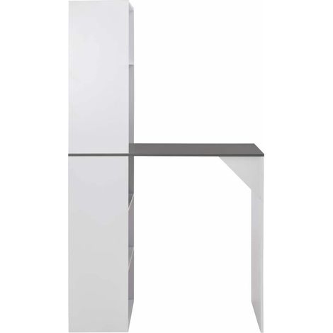 Maison Exclusive - Tavolo da Bar con Mobiletto Bianco 115x59x200 cm (1/5)