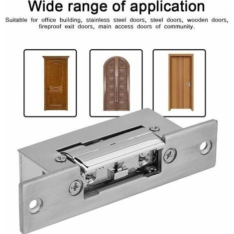 DC12V Serrure Électrique pour Porte de Gâche,Verrou de Gâche Électrique de Porte Étroite pour TousTypes Portes (1/4)