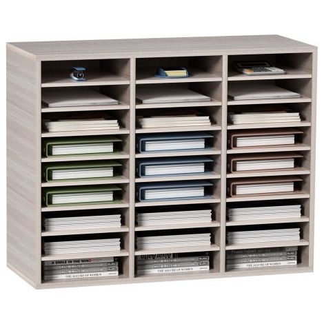Organisateur de Bureau en Bois 80x30 - 5x63 cm Trieur de Fichiers (1/5)