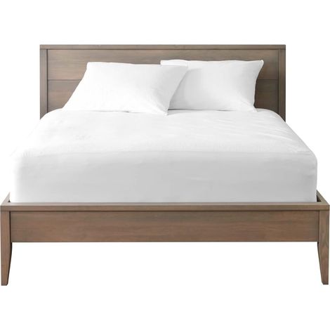 Coprimaterasso Impermeabile Jersey MicroTraspirante Silenzioso Barriera Liquidi Lenzuolo Angoli Elasticizzati SalvaMaterasso Cotone-Poliestere Bianco - Matrimoniale