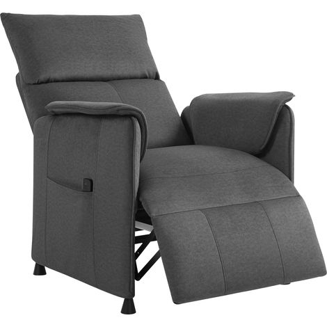 HOMCOM Electric Reclining Chair w/ Remote, Power Recliner for Elderly, Black