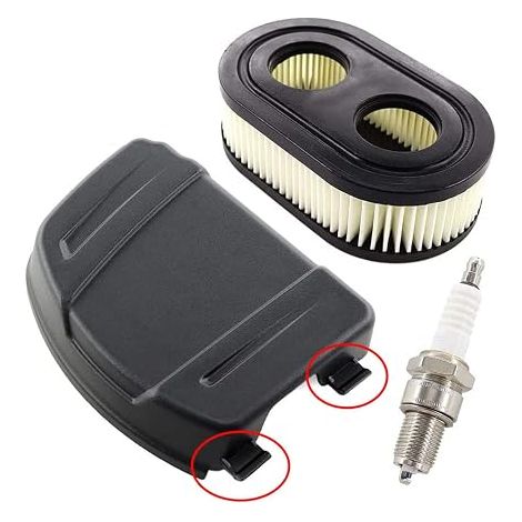 Air Filter Cover for 625E Series 625EXi 650EXi 675EXi 675IS 103M 104M Lawn Mower Engines Replaces 594106 798452 with Spark Plug RC12YC (1/5)
