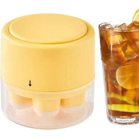 Mini bac à glaçons en cubes, type presse empilable d'aliments – Moule pour la fabrication de glace Pour congélateur et réfrigérateur, cocktails, whisky, boissons, whisky, café (1/5)