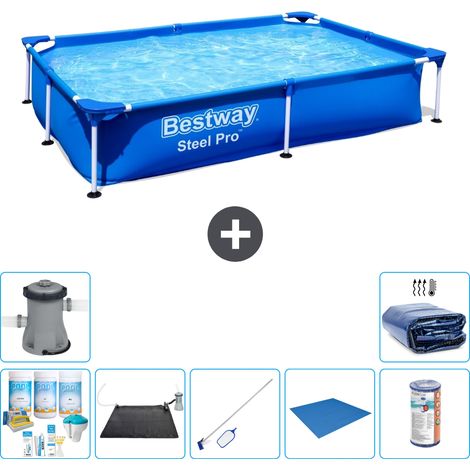 Bestway Bestway Steel Pro Rectangulaire - 221x150x43 cm - 8-pièces S22217 (1/5)