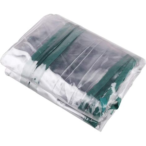 CCYKXA  Housse de Rechange pour Serre àNiveaux avec Porte à Fermeture éclair Enroulable, Mini Serre Transparente en PVC, Imperméable à la Pluie, Film Isolant Antigel pour Plantes(3 Niveaux，70×50×128cm