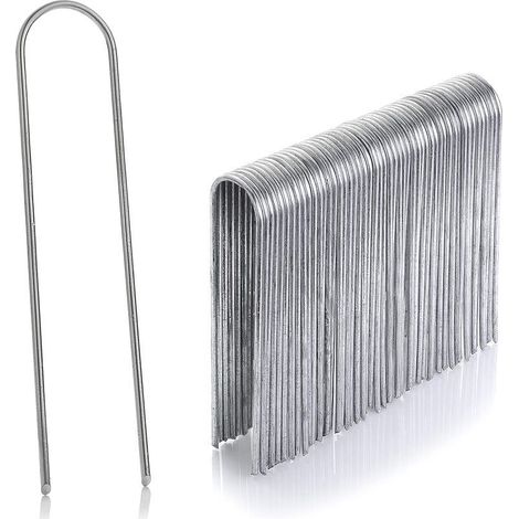 50pcs Piquets de Clôture en Acier Inoxydable Galvanisé, Hauteur 150mm, Diamètre 3mm (1/4)