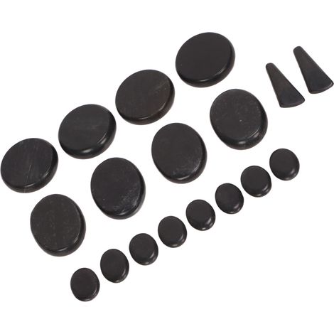Ensemble de 18 boîtes chauffantes en aluminium, pierres de massage chauffantes, pierres pour huiles essentielles de spa, pierres volcaniques, norme européenne 220 V (1/5)