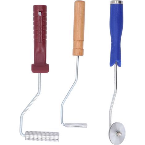 Kit de 3 rouleaux à bulles en fibre de verre, en alliage d'aluminium, pour la stratification de résine de fibre de verre, idéal pour la réparation de baignoires, douches et bateaux. (1/5)