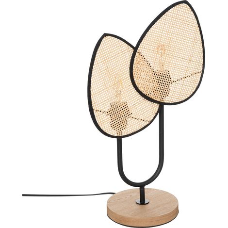 Lampe à poser en cannage et métal OLME (1/5)