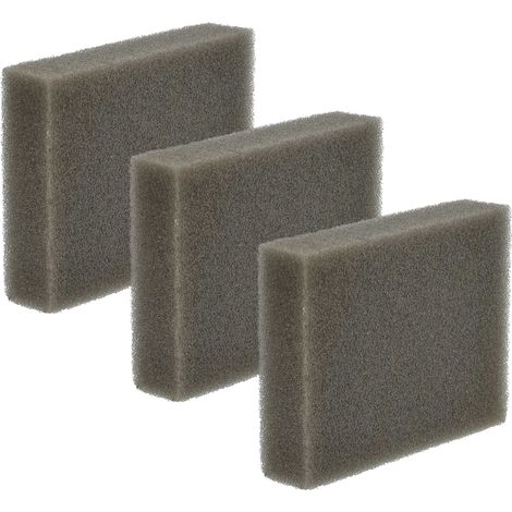 vhbw 3x Filtro de aspiradora compatible con Leifheit Regulus Aqua PowerVac, fregona aspiradora a batería - Filtro de espuma (1/4)
