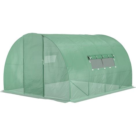 Reinced Walk in Polytunnel Greenhouse, 4x3x2 m (1/5)