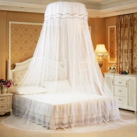 Moustiquaire de lit - OMABETA - Dentelle princesse - Ronde - Respirante - Pliable (1/4)