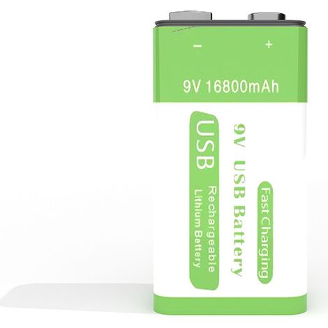 Pile au lithium rechargeable 9 V, multimètre 6F22, télécommande carrée pour jouet, talkie-walkie, pile rectangulaire (1/3)
