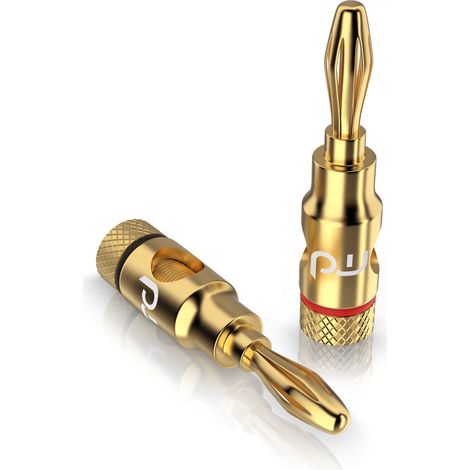 Primewire Audioadapter Bananenstecker für Kabel bis 6,8mm² - für Lautsprecherkabel, Verstärker (1/5)