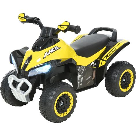 Coche de pedales, diseño a nivel del suelo, faros LED, AMARILLO (1/2)