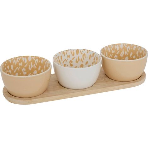 Service apéritif Leopardi 4 pièce(s) L30xp10xH6cm - Atmosphera créateur d'intérieur
