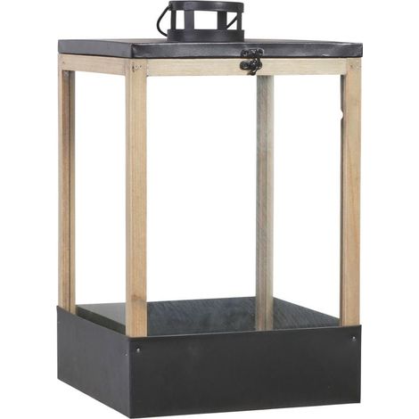 Mica Treibhaus Laterne Halton schwarz, 25 x 25 x 42 cm Deko-Accessoires (1/3)