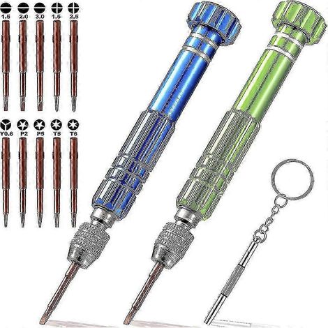 Le kit de réparation de lunettes comprend 10 embouts de tournevis magnétiques, compatibles avec la réparation de précision des téléphones portables et des ordinateurs portables. (1/5)