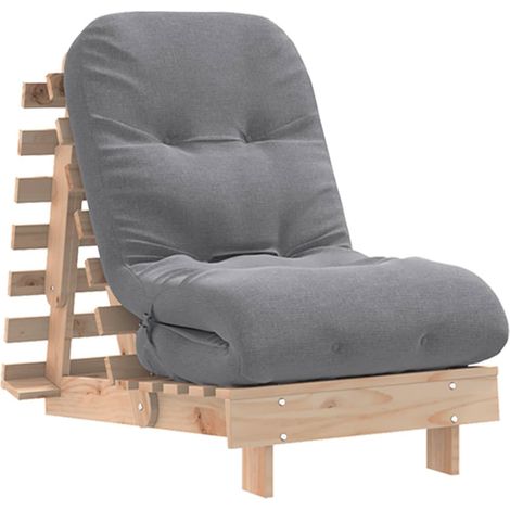 Maison Exclusive - Futón sofá cama con colchón madera maciza de p