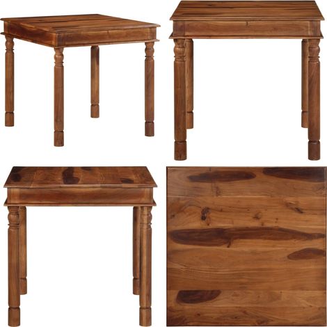 vidaXL Esstisch 80x80x77 cm Massivholz Akazie (1/5)