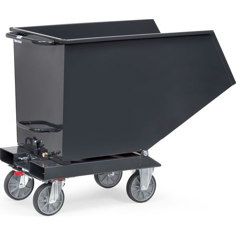 Muldenkipper Inh.450l L1374xB730xH1072mm grau o.Ablasshahn FETRA (1/5)