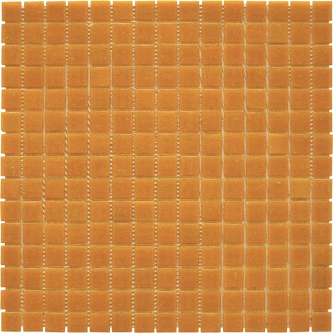 MOSAIQUE DECORATION ORANGE CLAIR TRAME PAPIER 1 PLAQUE 32,7 x 32,7 CM CASA LINEA