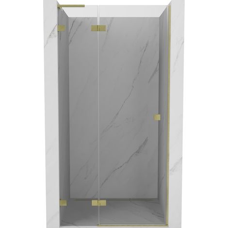 Mexen Lunar L porte de douche pivotante gauche 110 cm, transparent, or brossé - 834L-110-000-55-00-L (1/5)