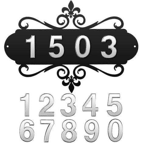 Plaques d'adresse, panneaux d'adresse, numéros de boîte aux lettres, panneaux d'adresse personnalisés pour maison, hôtel, etc. (1/5)