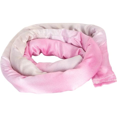 Attache-cheveux spirale rose en fil de fer flexible pour cheveux longs et épais, type dreadlocks teintés imitation soie (1/5)