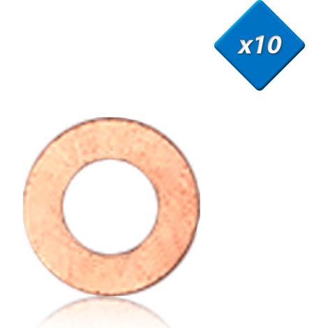 Joint cuivre injecteur, 7,3 x 14 - x10 - OE: 9803486880 - 3RG