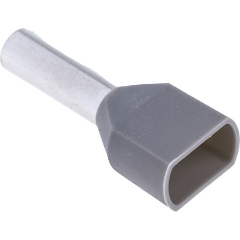 Embout à sertir 2 x 4mm², Gris, longueur 12mm, 2 entrées (1/3)