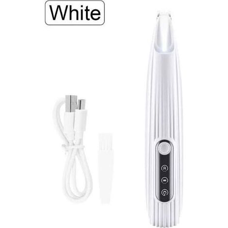 Tondeuse électrique à LED pour animaux de compagnie pour orteils, coussinets de pattes, tondeuse pour chien et chat - Blanc (1/5)