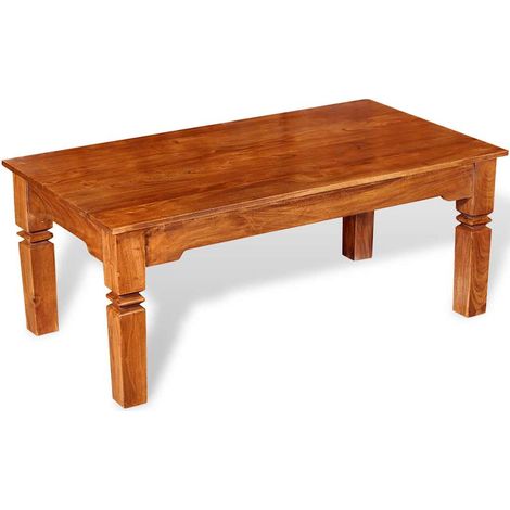Maison Exclusive - Couchtisch Massivholz 110x60x45 cm (1/5)