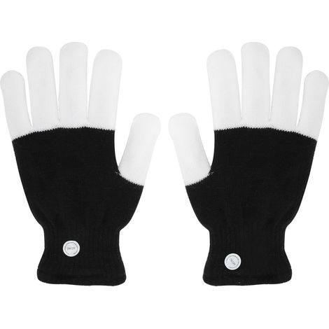Gants LED lumineux clignotants 6 modes, doigts lumineux respirants, gants électriques flashs pour soirée (1/5)