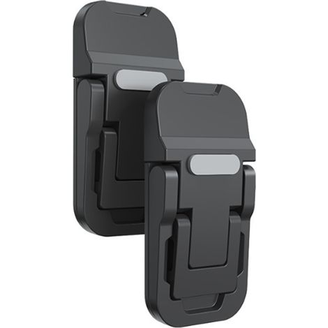 Sollbry Lot de 2 rehausseurs de clavier portables, pliables pour ordinateur portable, mini support de clavier d'ordinateur, pieds auto-adhésifs pour la plupart des claviers, noir (1/5)